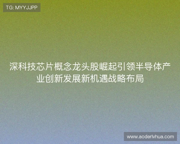 深科技芯片概念龙头股崛起引领半导体产业创新发展新机遇战略布局